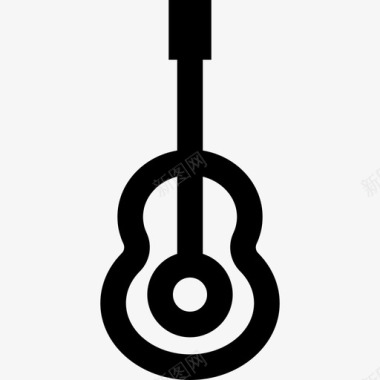 谐振器吉他乐器11线性图标图标