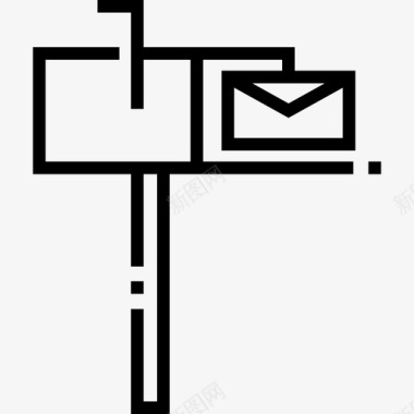 邮箱建筑构造3线性图标图标