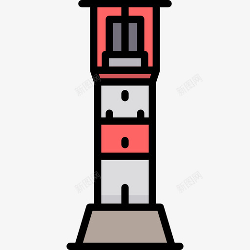 导航灯塔3线性颜色图标svg_新图网 https://ixintu.com 导航 灯塔3 线性颜色