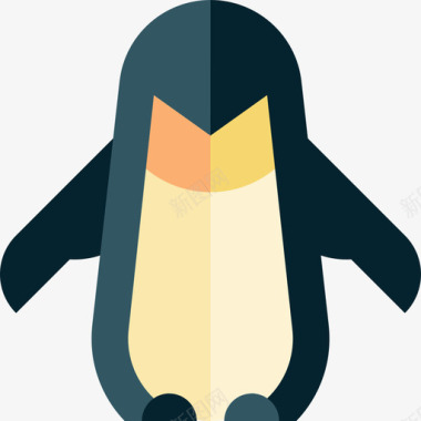 企鹅动物26扁平图标图标