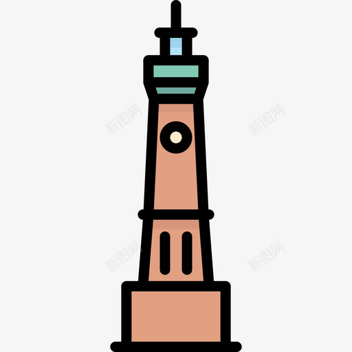 德语灯塔3线性颜色图标svg_新图网 https://ixintu.com 德语 灯塔3 线性颜色
