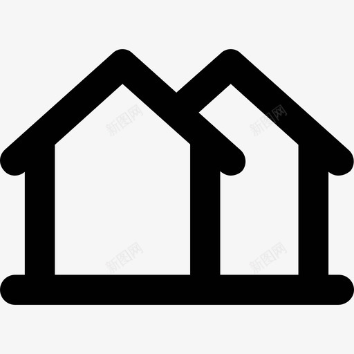 房屋建筑物和家具粗体圆形图标svg_新图网 https://ixintu.com 建筑物和家具 房屋 粗体圆形