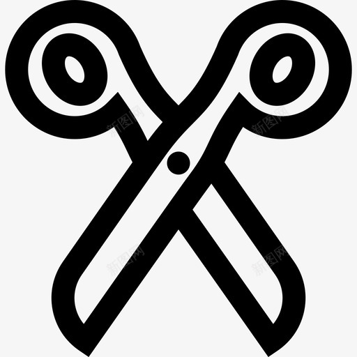 剪刀绘画工具线状图标svg_新图网 https://ixintu.com 剪刀 线状 绘画工具