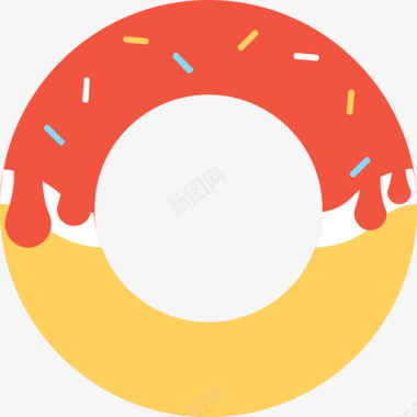 甜甜圈食物17扁平图标图标