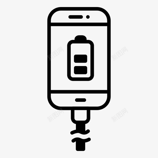 充电电池充电器能量图标svg_新图网 https://ixintu.com energy 充电器 充电电池 智能手机 能量