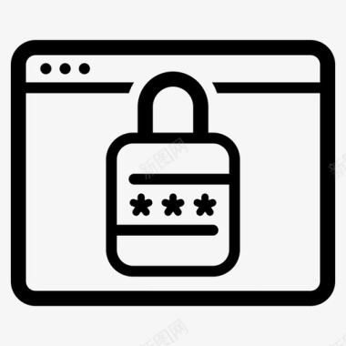 密码保护加密锁定图标图标