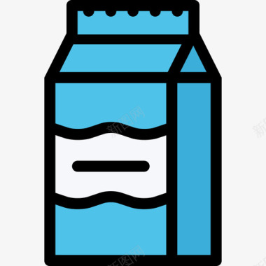 牛奶食品和饮料14彩色图标图标