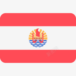 法属波利尼西亚法属波利尼西亚国际旗帜6圆形矩形图标高清图片