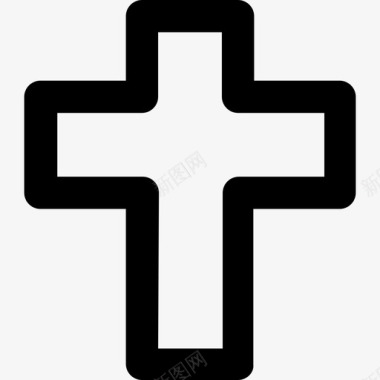 十字架圣诞42粗体圆形图标图标