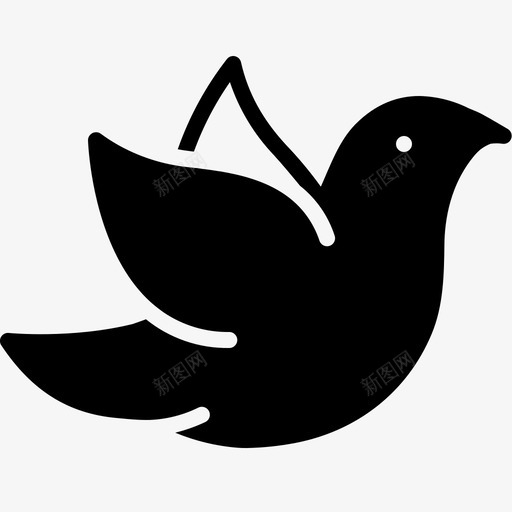 鸽子橄榄和平图标svg_新图网 https://ixintu.com 和平 橄榄 鸽子