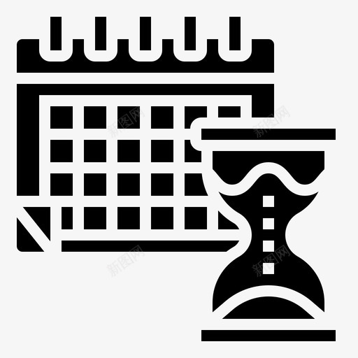 日程表日历组织图标svg_新图网 https://ixintu.com 日历 日程表 时间 组织 计划 面试字形