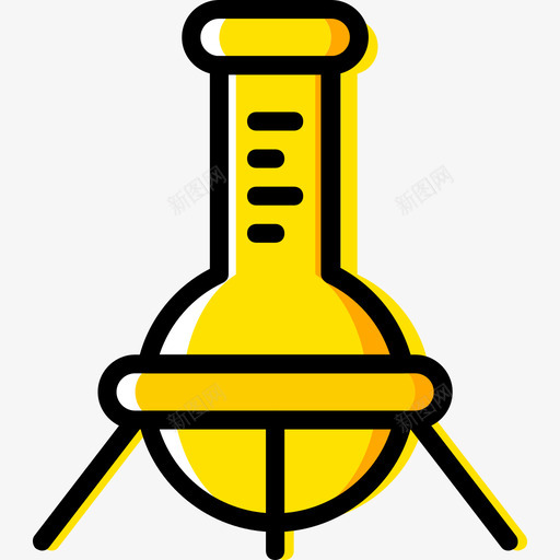 烧瓶科学9号黄色图标svg_新图网 https://ixintu.com 烧瓶 科学9号 黄色