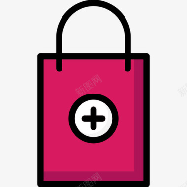 购物袋电子商务13线性颜色图标图标