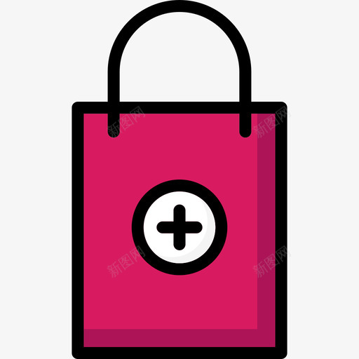 购物袋电子商务13线性颜色图标svg_新图网 https://ixintu.com 电子商务13 线性颜色 购物袋