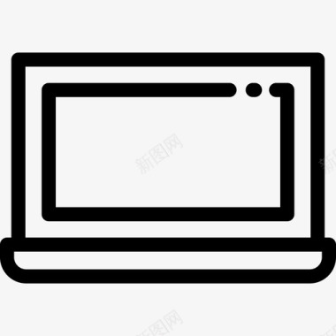 笔记本电脑小工具6线性图标图标