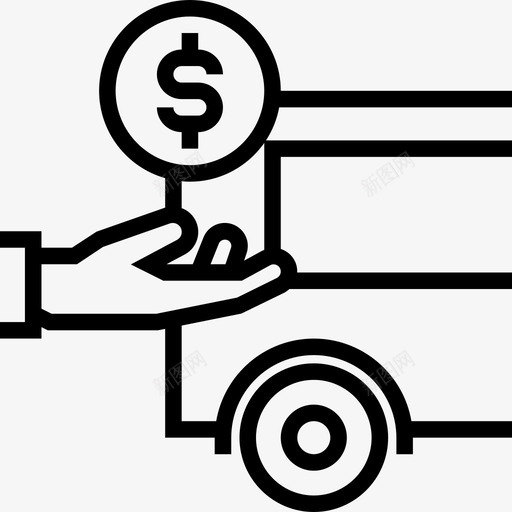 送货卡车付款方式元素线性图标svg_新图网 https://ixintu.com 付款方式元素 线性 送货卡车