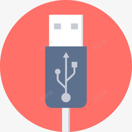 Usb通讯连接扁平图标svg_新图网 https://ixintu.com Usb 扁平 通讯连接