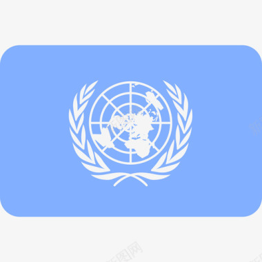 联合国国际旗帜6圆形矩形图标图标