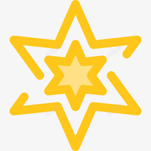 星星形状10黄色图标svg_新图网 https://ixintu.com 形状10 星星 黄色
