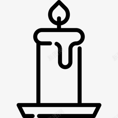 蜡烛复活节15直线型图标图标