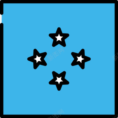 密克罗尼西亚旗帜收藏3广场图标图标