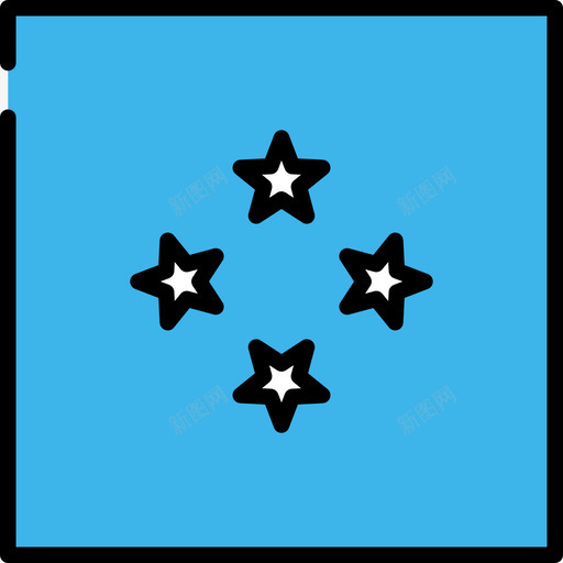 密克罗尼西亚旗帜收藏3广场图标svg_新图网 https://ixintu.com 密克罗尼西亚 广场 旗帜收藏3