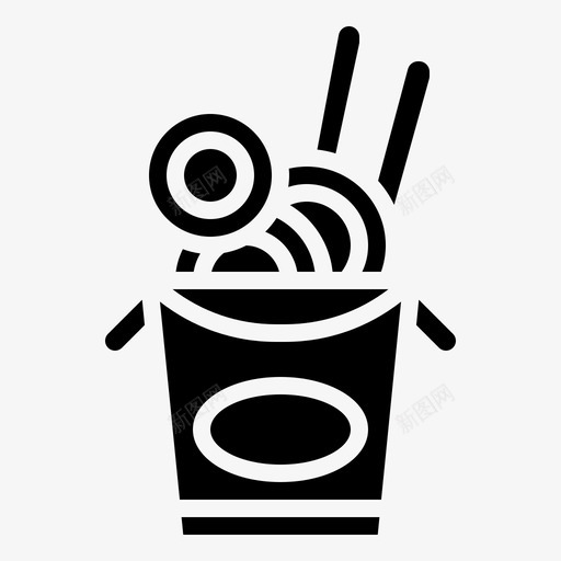 方便面杯子食品图标svg_新图网 https://ixintu.com 方便面 杯子 街头食品和食品卡车司机字形 预煮 食品