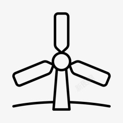 风电机组内部风电机组环保绿色能源图标高清图片