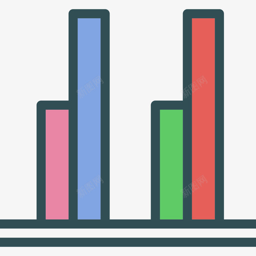 条形图市场营销3线性颜色图标svg_新图网 https://ixintu.com 市场营销3 条形图 线性颜色