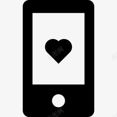 智能手机情人节16充满图标图标