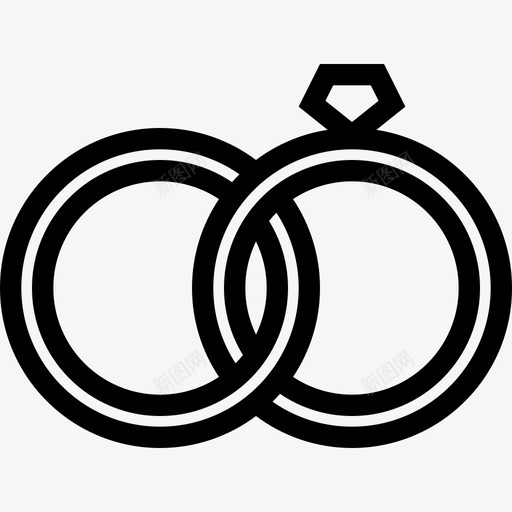 结婚戒指爱情4直系图标svg_新图网 https://ixintu.com 爱情4 直系 结婚戒指