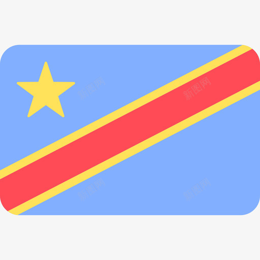 刚果民主共和国国际国旗6圆形矩形图标svg_新图网 https://ixintu.com 刚果民主共和国 国际国旗6 圆形矩形