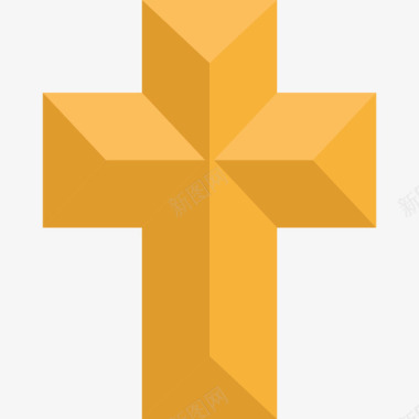十字架宗教10扁平图标图标