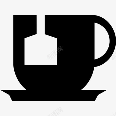 茶杯早餐水图标图标