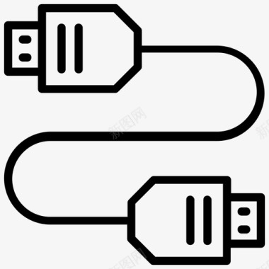电缆连接器连接器插孔数据电缆图标图标