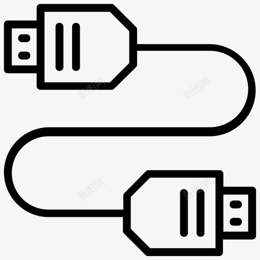 电缆连接器连接器插孔数据电缆图标svg_新图网 https://ixintu.com 便携式充电器 便携式连接器 数据电缆 数据组织线图标 电缆连接器 连接器插孔