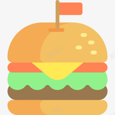 汉堡日常用品行动3平淡图标图标