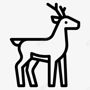 鹿动物生命图标图标