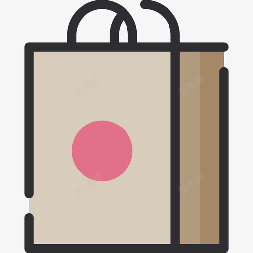 购物袋超市5线性颜色图标svg_新图网 https://ixintu.com 线性颜色 购物袋 超市5