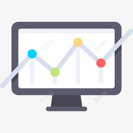 折线图客户服务8扁平图标svg_新图网 https://ixintu.com 客户服务8 扁平 折线图