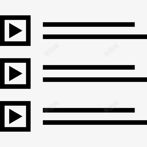 播放按钮ui线框细线图标svg_新图网 https://ixintu.com ui线框 播放按钮 细线