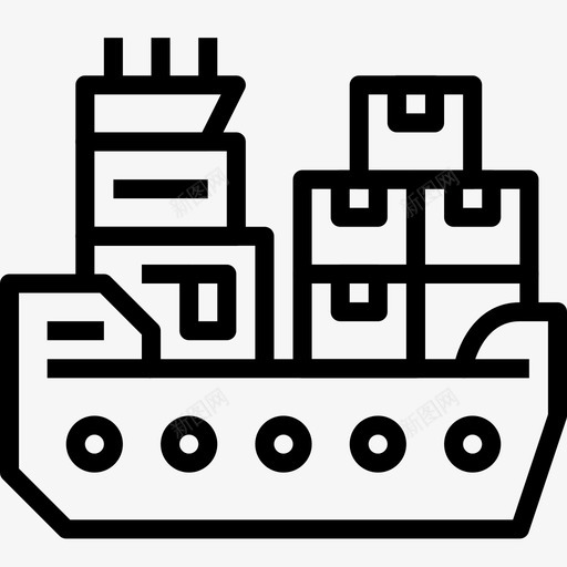 交货产品服务图标svg_新图网 https://ixintu.com 交货 产品 服务 物流管理 航运 船舶
