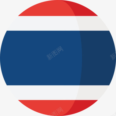 泰国国旗3圆圈平坦图标图标