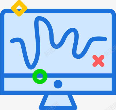监视器tech2线性颜色图标图标