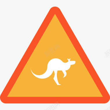 袋鼠澳大利亚3平坦图标图标