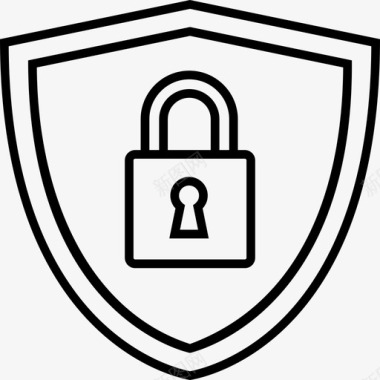 安全锁挂锁安全图标图标