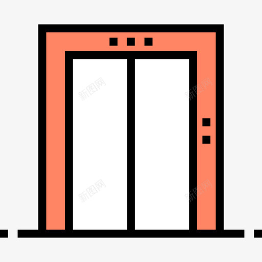 电梯建筑施工4线颜色图标svg_新图网 https://ixintu.com 建筑施工4 电梯 线颜色