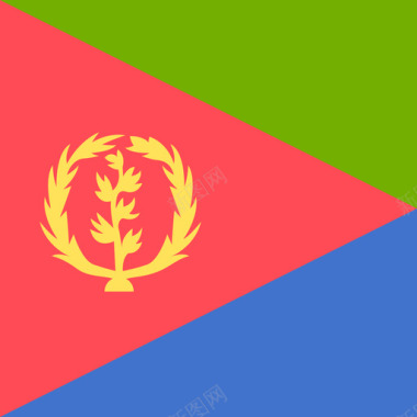 厄立特里亚国际旗帜4广场图标图标