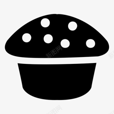 松饼烘焙食品纸杯蛋糕图标图标