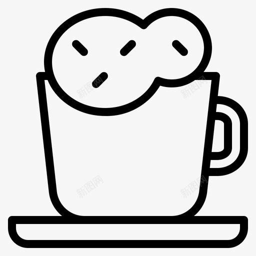 卡布奇诺咖啡杯子图标svg_新图网 https://ixintu.com 卡布奇诺 咖啡 杯子